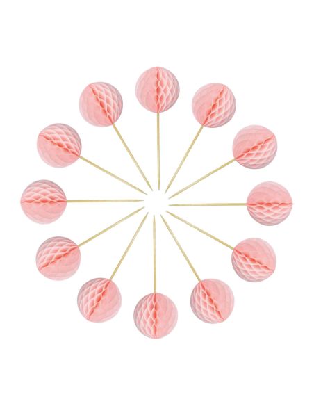 Top Gâteau 12 Pics Boule Alvéolées