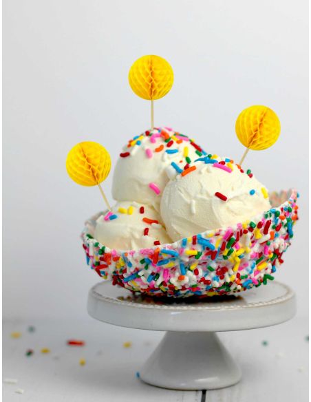 Top Gâteau 12 Pics Boule Alvéolées