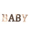 Stickers Baby Shower "BABY" Rose Doré