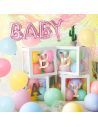 Stickers Baby Shower "BABY" Rose Doré