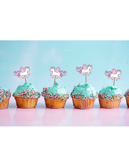 12 Pics à Gâteau Licorne