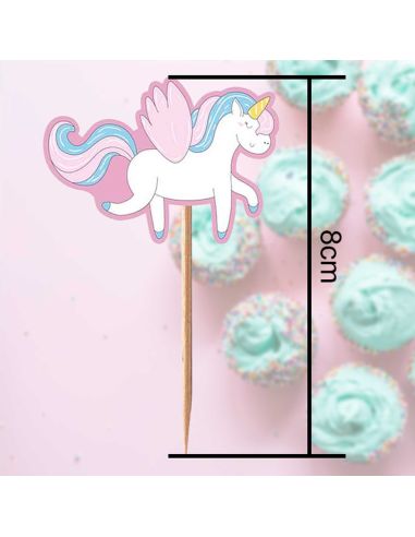 12 Pics à Gâteau Licorne