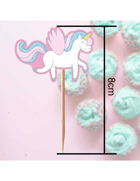 12 Pics à Gâteau Licorne