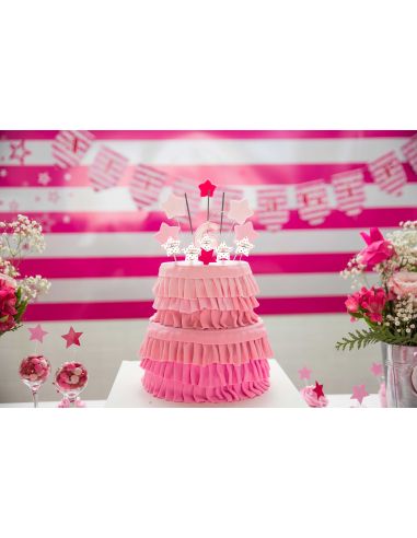 12 Pics Déco Étoile "Joyeux Anniversaire"