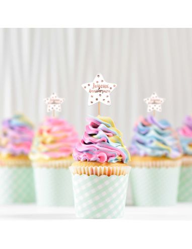 12 Pics Déco Étoile "Joyeux Anniversaire"