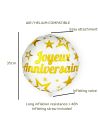 Ballon Métallique Rond "Joyeux Anniversaire" Party Chic - Dimension 35 cm