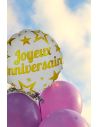 Ballon Métallique Rond "Joyeux Anniversaire" Party Chic - Dimension 35 cm