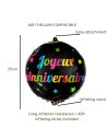 Ballon Métallique Rond Multicolore "Joyeux Anniversaire" - Dimension 35 cm