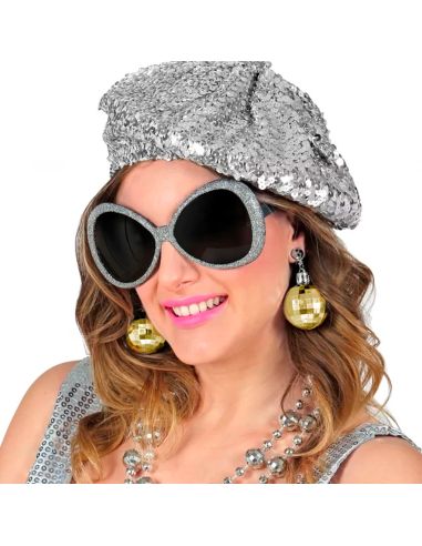 Boucles d'Oreilles " Boule à Facette"  Tenue Disco