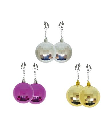 Boucles D'oreilles Rétro Glam - Métal Doré Et Rose - Fermoir Clous - Occasion Parfait état