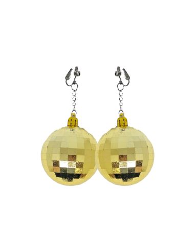 Boucles d'Oreilles " Boule à Facette"  Tenue Disco