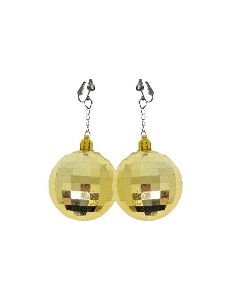 Boucles d'Oreilles " Boule à Facette"  Tenue Disco