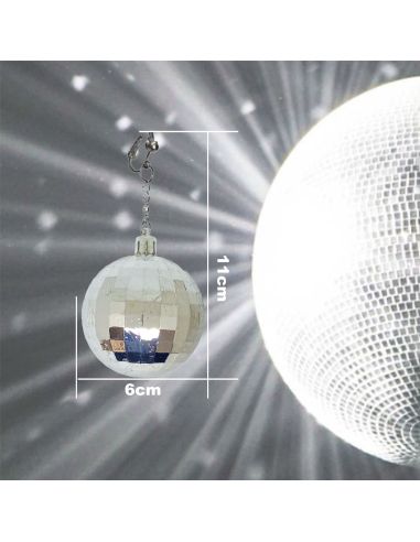 Boucles d'Oreilles " Boule à Facette"  Tenue Disco