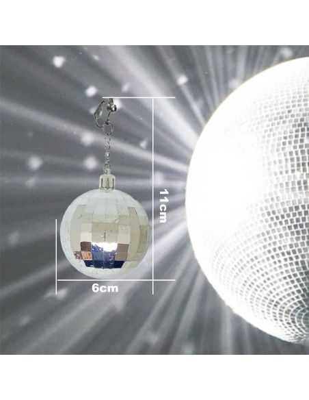 Boucles d'Oreilles " Boule à Facette"  Tenue Disco
