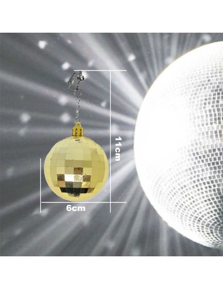 Boucles d'Oreilles " Boule à Facette"  Tenue Disco