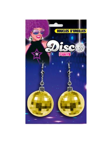 Boucles d'Oreilles " Boule à Facette"  Tenue Disco