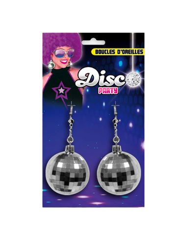 Boucles d'Oreilles " Boule à Facette"  Tenue Disco