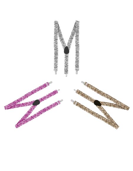 Bretelles brillantes Tenue Disco