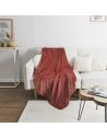 Plaid Motif en Relief Terracotta - Dimensions : 150 x 200 cm