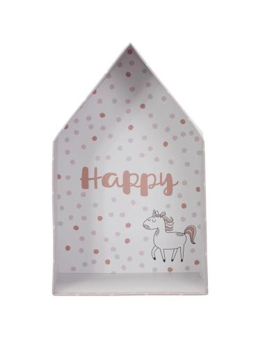 Lot De 3 Boîtes Gigognes Blanches et Roses  - Hauteur : 23 cm à 32 cm