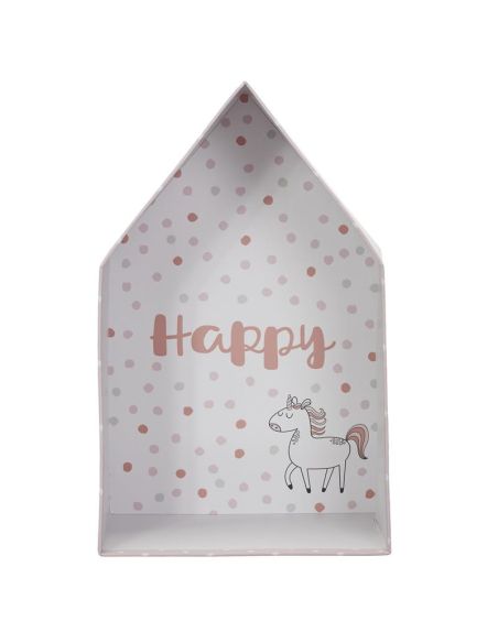 Lot De 3 Boîtes Gigognes Blanches et Roses  - Hauteur : 23 cm à 32 cm