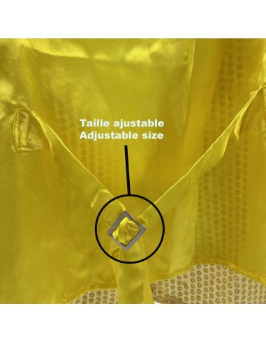 Gilet brillant Tenue Disco - Couleur : Or - Taille : XL