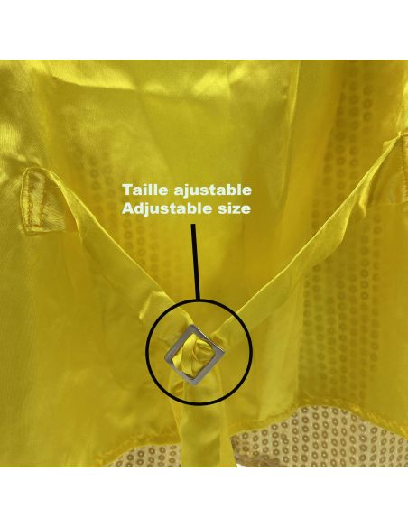 Gilet brillant Tenue Disco - Couleur : Or - Taille : XL