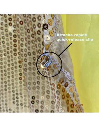 Gilet brillant Tenue Disco - Couleur : Or - Taille : XL