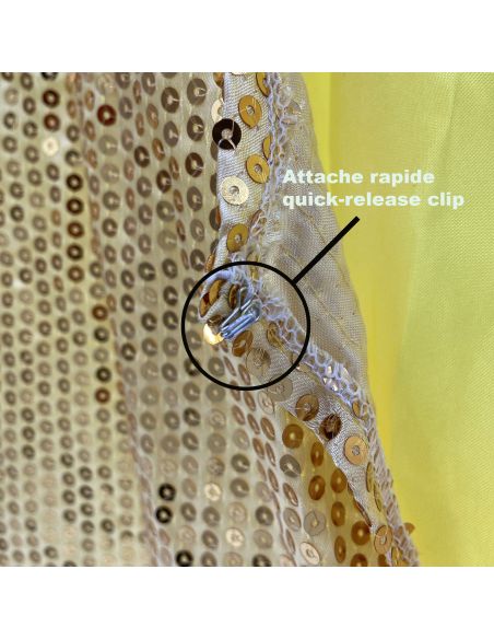 Gilet brillant Tenue Disco - Couleur : Or - Taille : XL