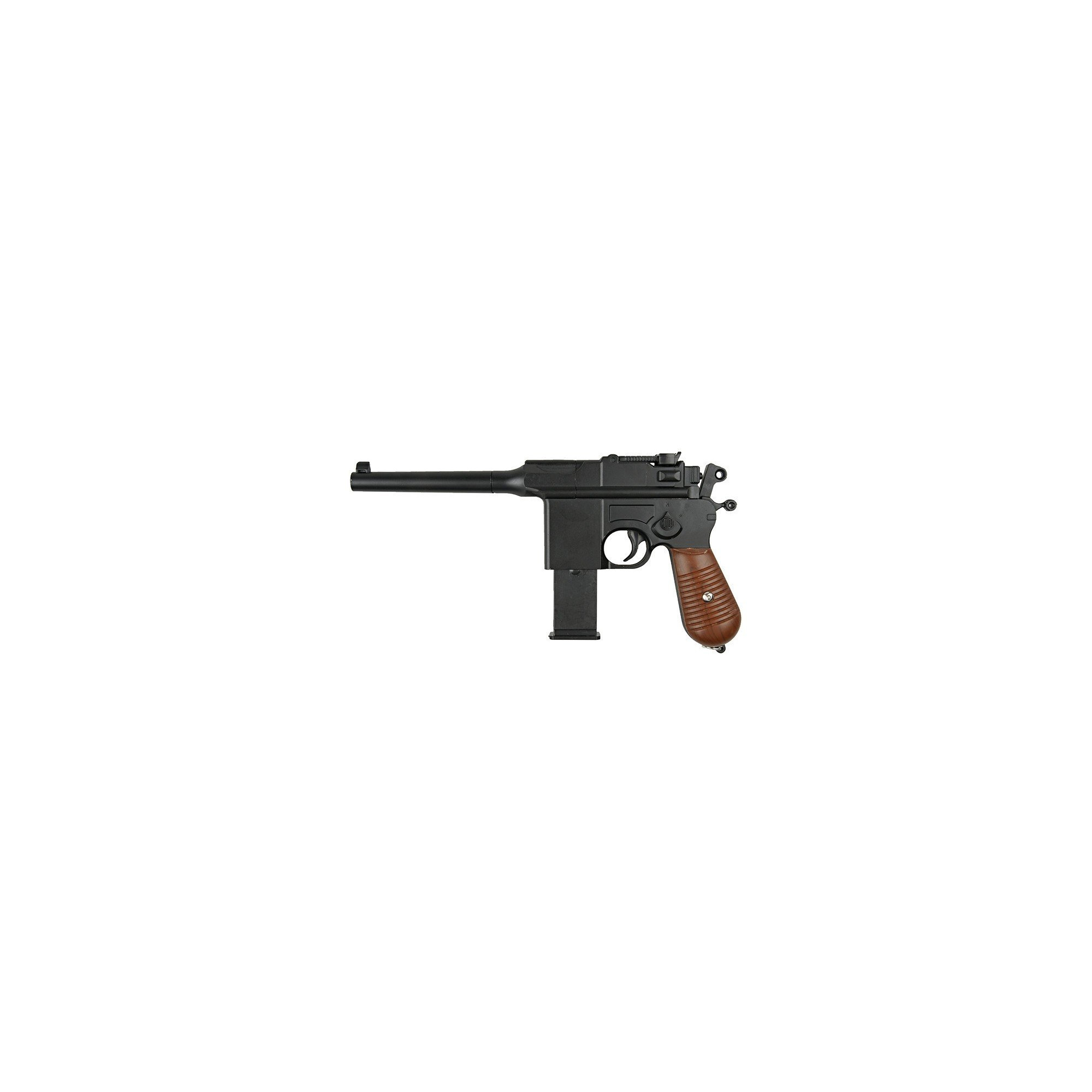 Pistolet à Billes Airsoft Saigo Defense Style G.26D à Ressort - Métal Noir/Tan, 0.5 Joule, +18 Ans
