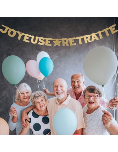 Guirlande "Joyeuse Retraite" - Dimensions : 300 x 15,7 cm