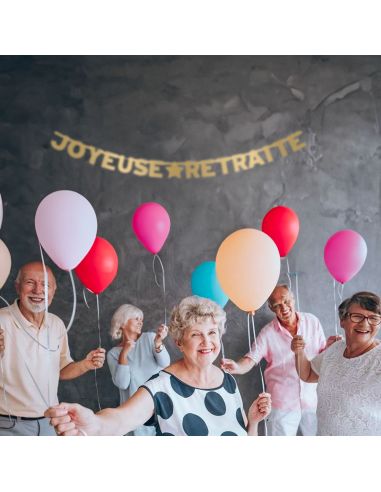 Guirlande "Joyeuse Retraite" - Dimensions : 300 x 15,7 cm