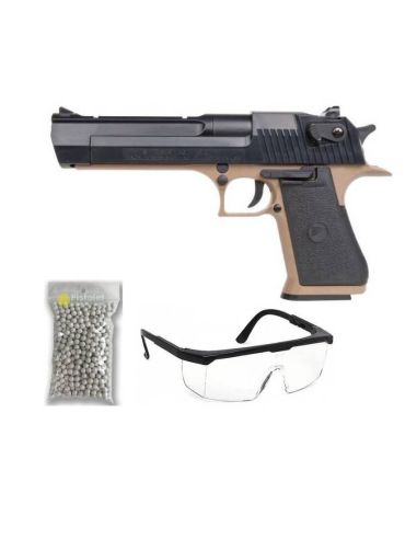 Pack Réplique airsoft Desert Eagle 50AE Spring Noir Tan