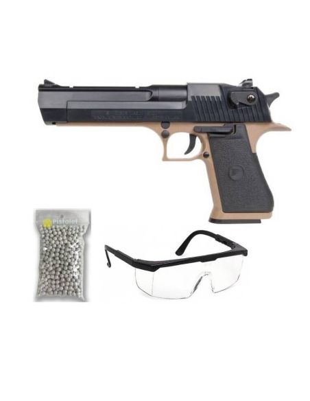 Pack Réplique airsoft Desert Eagle 50AE Spring Noir Tan
