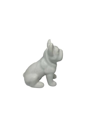 Statue mini Bulldog en Céramique Noire - Hauteur: 9 cm