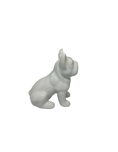 Statue mini Bulldog en Céramique Noire - Hauteur: 9 cm