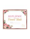 Cadre Diplôme de la Femme Idéale - Dimensions :  25,5 x 21 x 1,5 cm