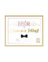 Cadre Diplôme de l'Homme Idéal - Dimensions :  25,5 x 21 x 1,5 cm
