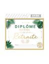 Cadre Diplôme Officiel de la Retraite - Dimensions :  25,5 x 21 x 1,5 cm
