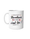 Mug "Mon Petit Bonheur à Moi c'est Toi" - Dimensions : 11,5 x 8 x 9,7 cm