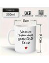 Mug "Viens on s'Aime mais Genre Toute la Vie" - Dimensions : 11,5 x 8 x 9,7 cm