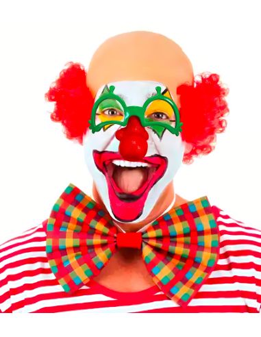 Lunettes Avec Nez de Clown - Couleurs : Vert et Rouge