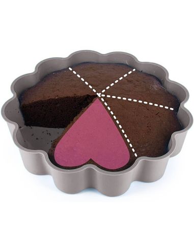 Moule à Gâteau 6 Parts en Forme de Coeur - 3 Couleurs Disponibles