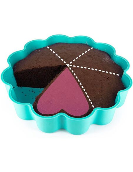 Moule à Gâteau 6 Parts en Forme de Coeur - 3 Couleurs Disponibles