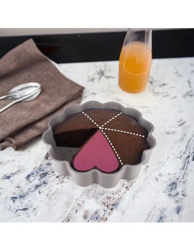 Moule à Gâteau 6 Parts en Forme de Coeur - 3 Couleurs Disponibles