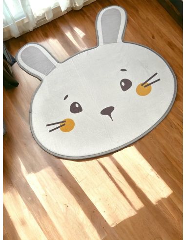 Tapis en Mousse pour Chambre Enfant Motif  "Lapin" - Dimensions : 80 x 75 cm