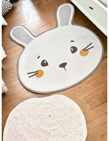 Tapis en Mousse pour Chambre Enfant Motif  "Lapin" - Dimensions : 80 x 75 cm
