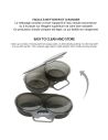 Lot de 2 Cuit Oeuf Duo Special Micro-ondes / Coloris aléatoire / Matière : Plastique