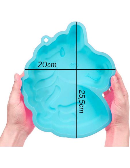 Moule à Gâteau en Silicone Motif Licorne - Dimensions : 25,5 x 20 x 3,5 cm