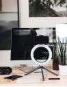 Lampe LED avec Trépied pour Smartphone - Dimensions : 27 x 36 x 50,5 cm